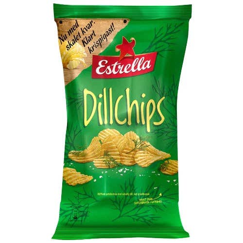 Estrella Dill Chips 175g Bags (February) (21 Pack)