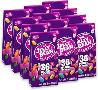 The Jelly Bean Planet Triangular Boxes 8oz Box (12 Pack)