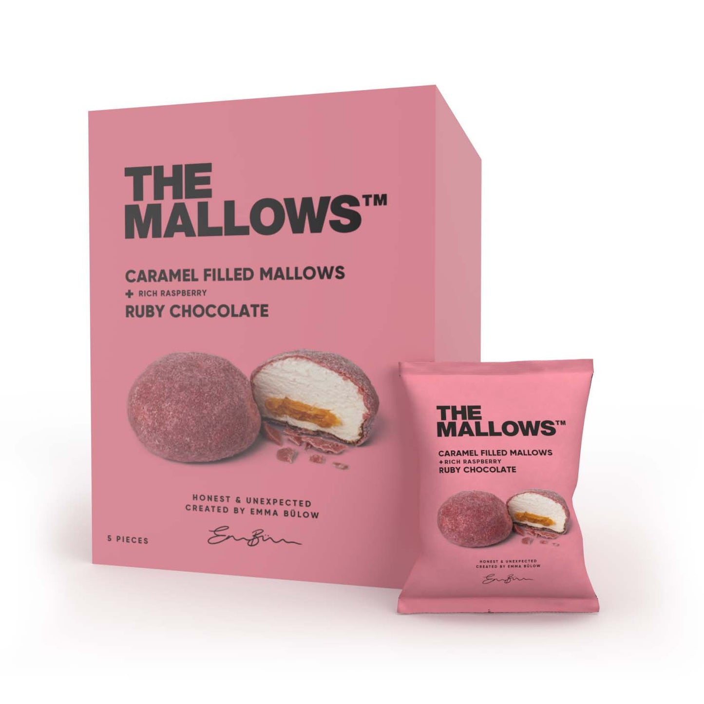 The Mallows Filled Ruby Chocolate 55g (12 Pack)