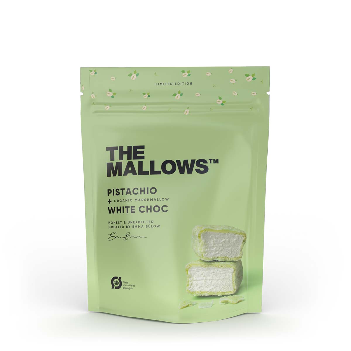 The Mallows Pistachio & White Chocolate 90g (12 Pack)