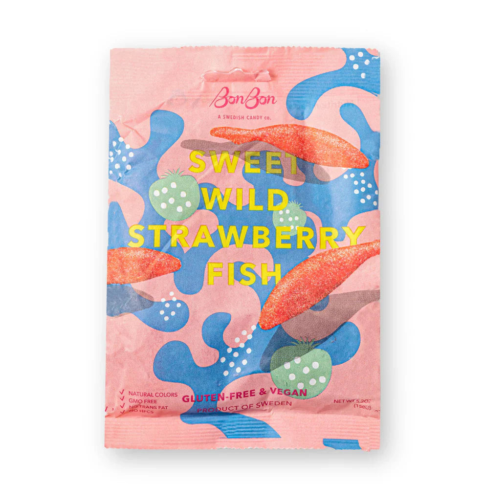 BonBon's Sweet Wild Strawberry Fish 150g (14 Pack)