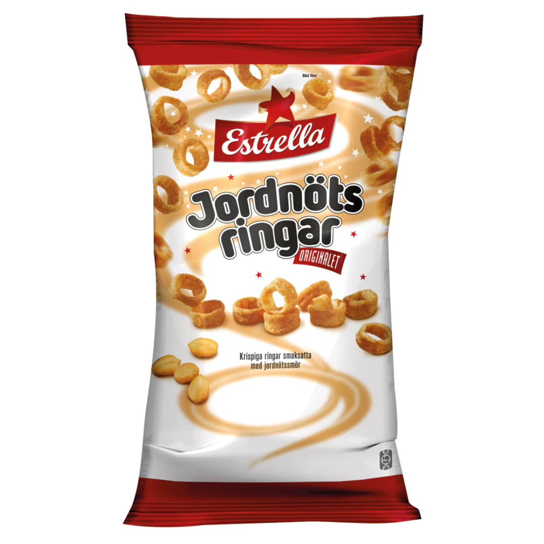 Estrella Peanut Butter Rings 175g Bags (February) (24 Pack)