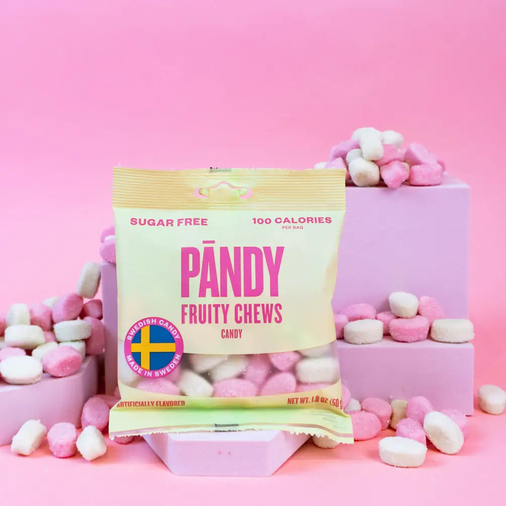 Pandy Swedish Candy Sour Fruity Chews 1.8oz (14 Pack)