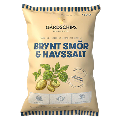 Gardschips Brown Butter & Sea Salt 150g Bags (February) (10 Pack)