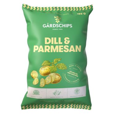 Gardschips Dill & Parmesan Chips 150g Bags (January) (10 Pack)