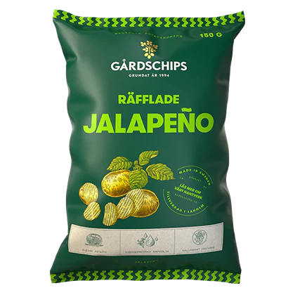 Gardschips Jalapeno Chips 150g Bags (February) (10 Pack)