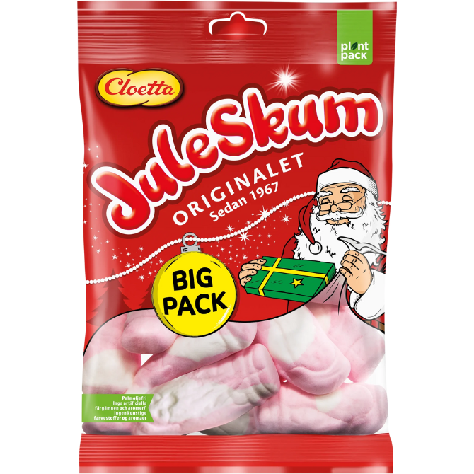 Cloetta Swedish Juleskum Santa Marshmallows 250g Bag (12 Pack)