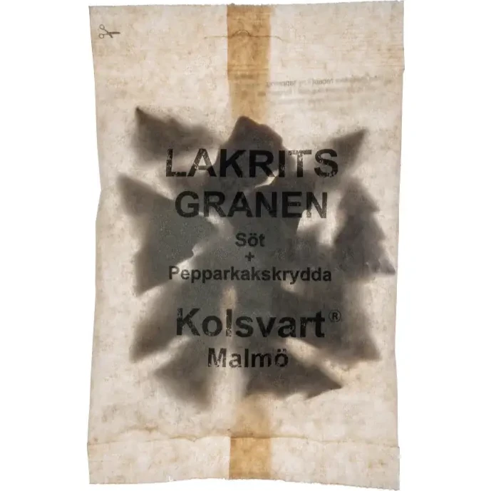 Kolsvart Gingerbread Spice Swedish Licorice Trees 4.2oz Bag (15 Pack)