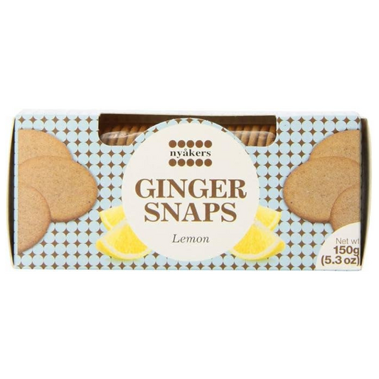 Nyakers Lemon Gingersnaps 5.3oz Boxes (12 Pack)