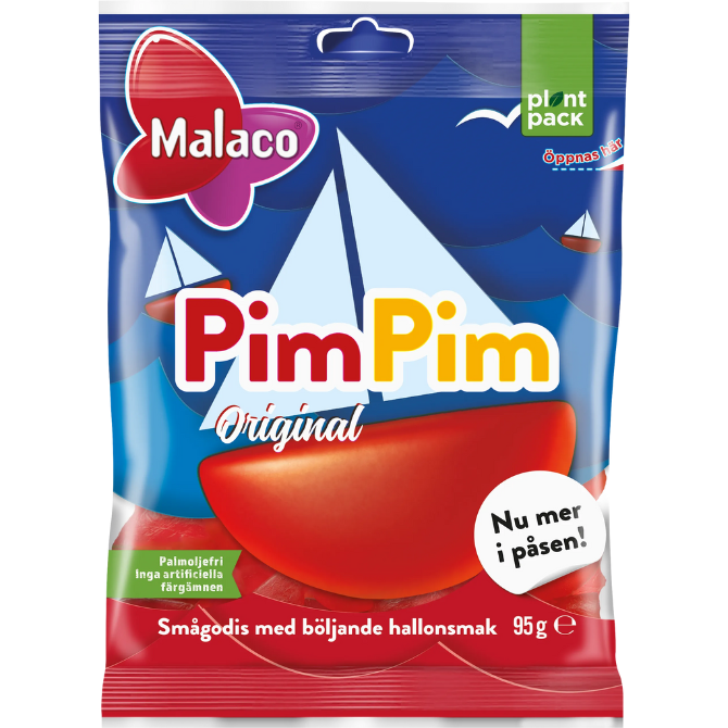 Malaco Swedish PimPim 95g Bags (28 Pack)