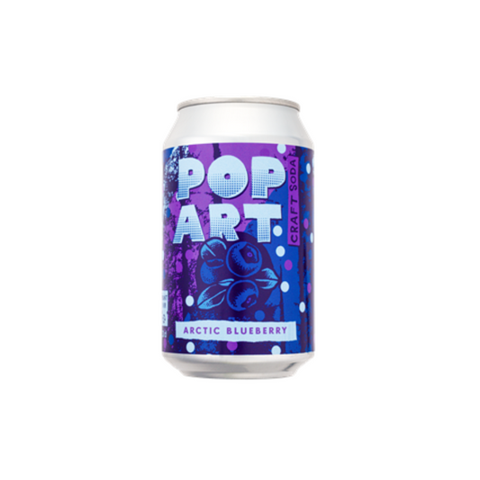 Popart Artic Blueberry Soda 33CL (24 Pack)