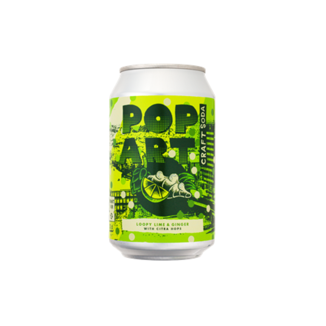 Popart Loopy Lime Soda 33CL (24 Pack)