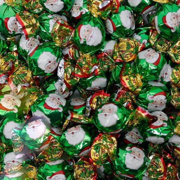 Individually Wrapped Swedish Santa Pralines (Green Foil) 13.2lbs