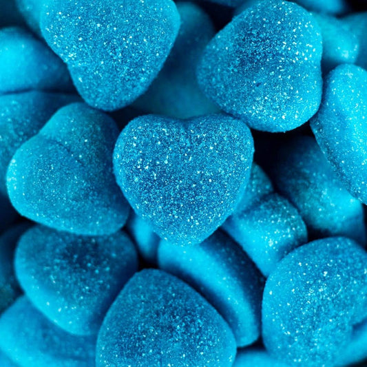 Sour Blue Raspberry Gummy Hearts 2.20lbs