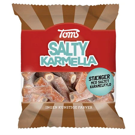 Toms Salty Caramel (Salty Karmella) Licorice Bites 80g Bags (18 Pack)