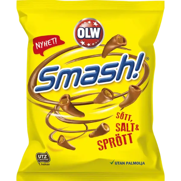 OLW Smash Chocolate Covered Chips 100g Bag (April) (21 Pack)