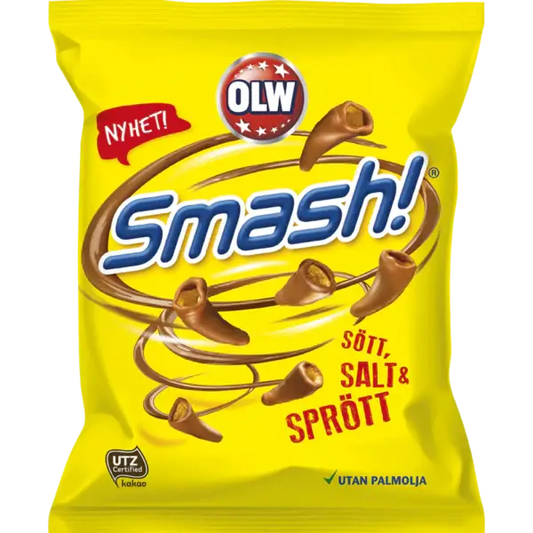 OLW Smash Chocolate Covered Chips 100g Bag (April) (21 Pack)