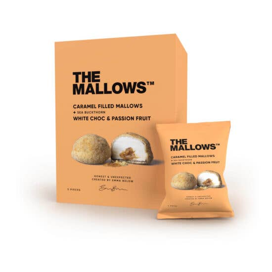 The Mallows Filled White Choc. Passion & Sea Buckthorn 55g (12 Pack)