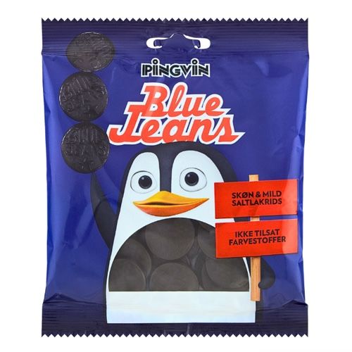 Toms Blue Jeans (Salty Coins) Licorice Discs 110g Bags (30 Pack)